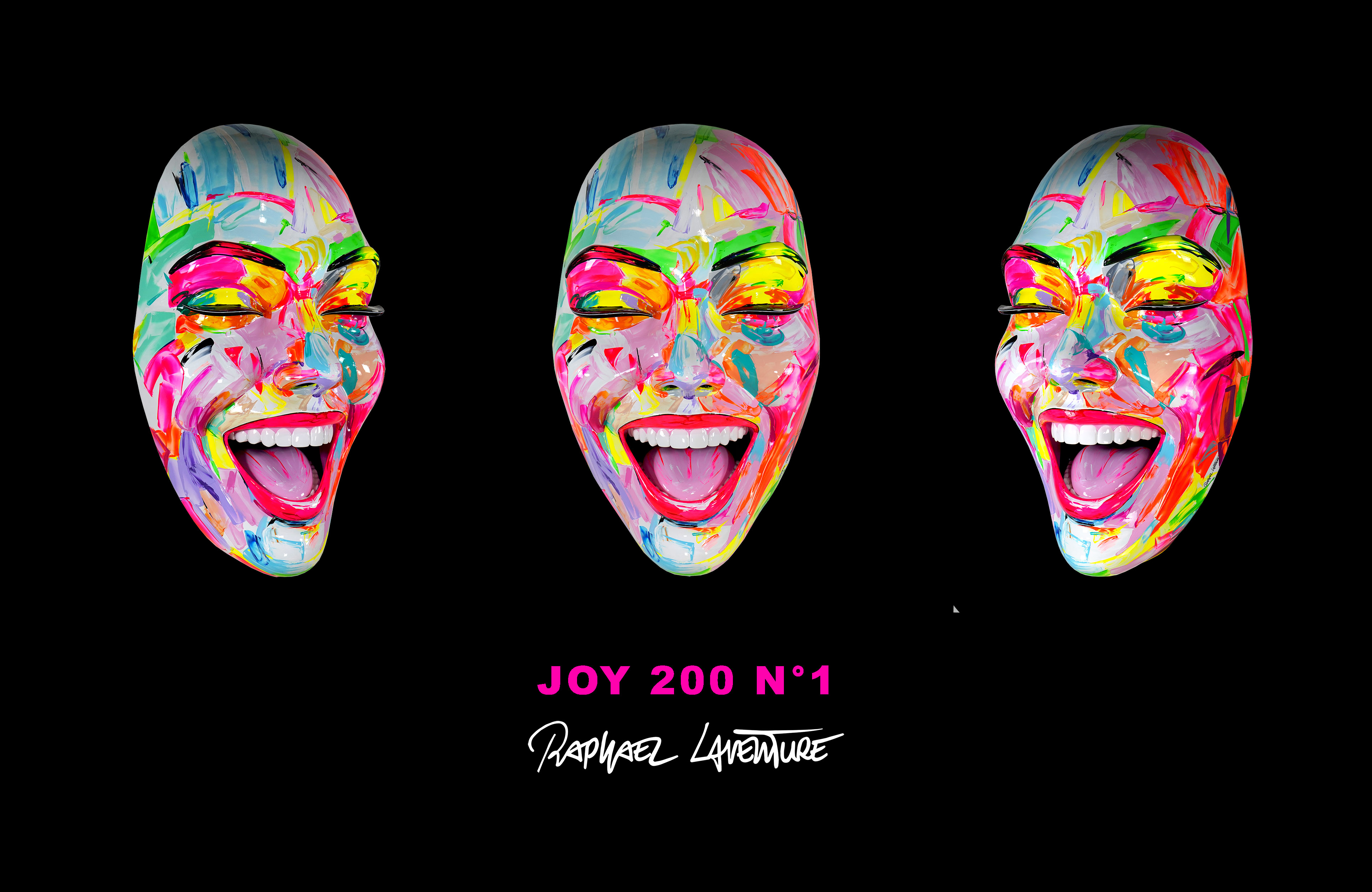 Joy 200 no.1 by Raphaël Laventure, hand-painted sculpture, presented by Art.M Luxembourg